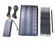 8 Antennas UHF VHF Signal Jammer Indoor Car Use Remote Control 40 Meters Radius