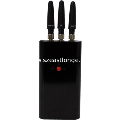 2G 3G Portable Cell Phone Jammer 3 Omnidirectional Antennas Handheld Size