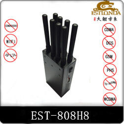 8 Bands Handheld Cell Phone Signal Jammer 2G / 3G / 4G / Wifi Blocker AC110V-240V
