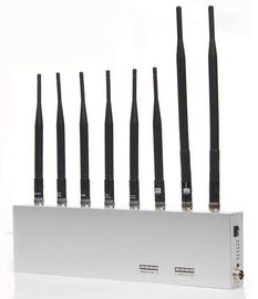 Jammer 2G 3G Wifi 34dBm do sinal do VHF/frequência ultraelevada GPS com 8 antenas